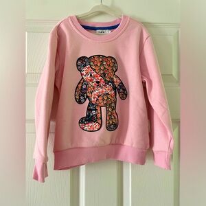 Girls Pink Teddy Sweatshirt by Lola and the Boys